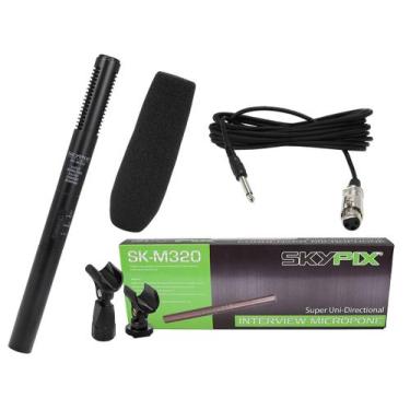 Imagem de Microfone Direcional Shotgun Condensador Com Cabo 5 Metros Skypix SKM3