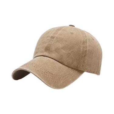 Imagem de Boné Feminino Retrô De Verão Cor Sólida Com Aba Curva Estilo Vintage L