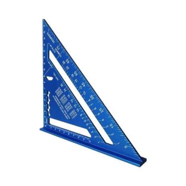 Imagem de Régua Triangular De Liga De Alumínio De 7 Polegadas Com Transferidor M