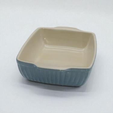 Imagem de Travessa Assadeira Refrátoria Retanguelar 36cm Ceramica Azul - JHAMBA