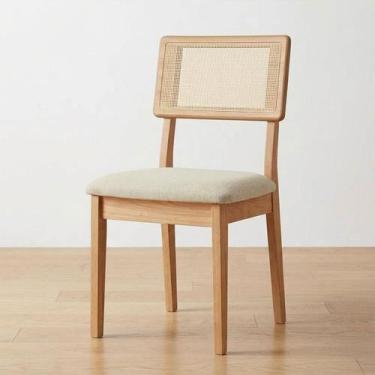 Imagem de Cadeira de Jantar Dream em Tela Palha e Tecido Bouclé MDF - Dalla Cost