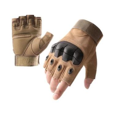 Imagem de Luvas Táticas Unissex De Dedo Curto Em Soft Shell Para Ciclismo, Trein