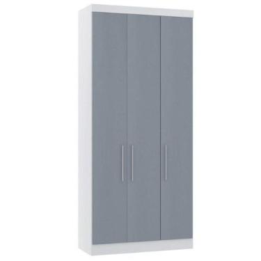 Imagem de Guarda Roupa Modulado 101,5cm 3 Portas Alpes Luciane Móveis Branco Pf-