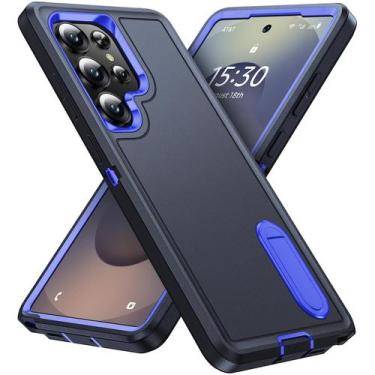 Imagem de Capa de telefone BahaHoues para Samsung Galaxy S25 Ultra Dark Blue