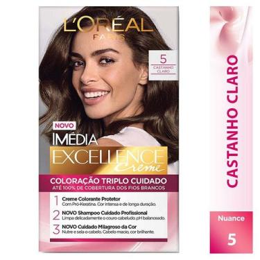 Imagem de Tintura L'Oreal Imedia Excellence Creme Nº 5 Castanho Claro - LOREAL T