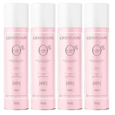 Imagem de Kit 4 Desodorantes Aerosol Giovanna Baby 0% Alumínio Classic 150ml