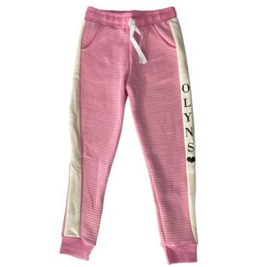 Imagem de Calça Moletom Infantil Menina Punho Frio Inverno Cordão - ANJ MODAS, R