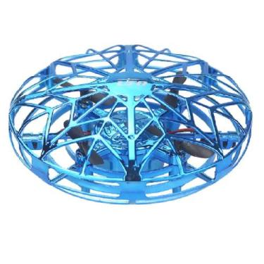 Imagem de Mini Drone Helicóptero Ufo Rc Com 5 Sensores De Indução 360, Azul