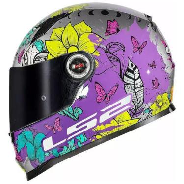 Imagem de Capacete Ls2 Ff358 Dreamcatcher Yellow Cinza Rosa Lançamento Desenho:S