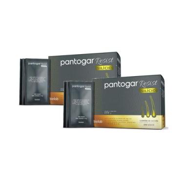 Imagem de Kit 2 Pantogar Resist Silício Sem Sabor com 30 Sachês de 10g cada