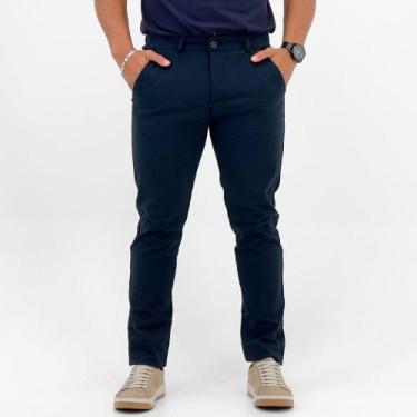Imagem de Calça Young Style Esporte Fino Slim Masculina, 48, Marinho