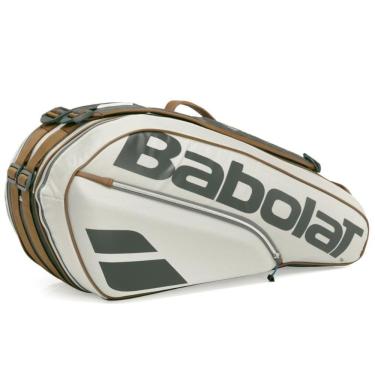 Imagem de Raqueteira Wimbledon X6 para 6 Raquetes Edição Limitada Cinza e Marrom Babolat