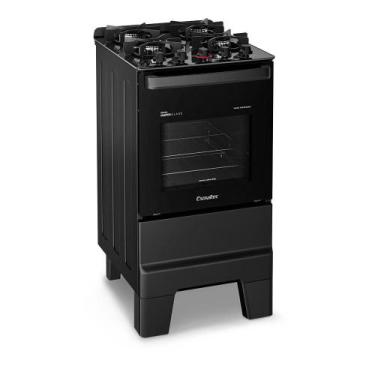 Imagem de Fogão A Gás Mesa De Vidro Forno 50l Esmaltec Ideal Master Glass Preto 