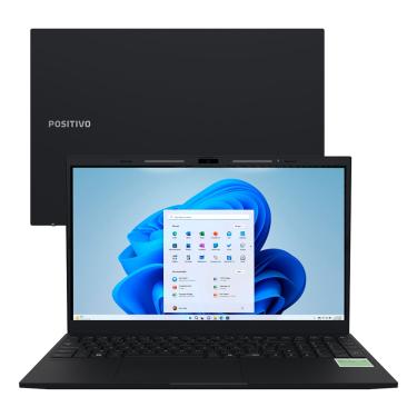 Imagem de Notebook 15,6" Positivo Vision i15M 256GB SSD 8GB RAM Windows 11 Preto