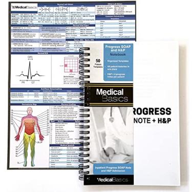 Imagem de Caderno Progress & H&P + sabonete de 4 dias – Nota de progresso + histórico médico e caderno físico, 50 modelos com perfurações