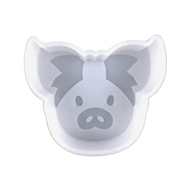 Imagem de Molde de silicone para porco | Tamanho 10 cm de largura x 8,9 cm de comprimento x 2,5 cm de profundidade | Design de porco para freshie, sabonete, resina, velas