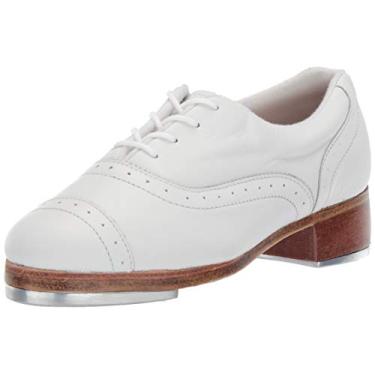 Imagem de Bloch Tênis de sapateado profissional feminino Dance Jason Samuels Smith, Branco, 34