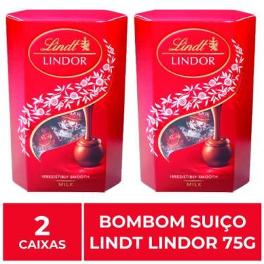 Imagem de 2 Caixas De 75G, Bombons De Chocolate Suiço, Lindt Lindor