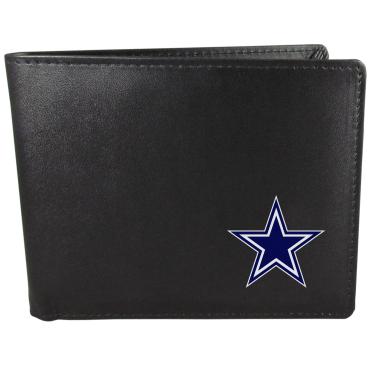 Imagem de Carteira masculina NFL Siskiyou Sports Dallas Cowboys com dobra dupla, tamanho único, preta
