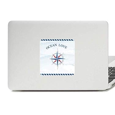 Imagem de Bússola oceano amor mar navegação decalque vinil paster laptop decoração PC