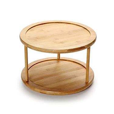 Imagem de Organizador Giratório de Bambu 2 Andares 26X18,5CM