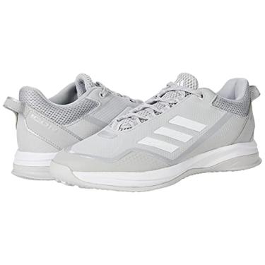 Imagem de adidas Tênis de beisebol masculino Icon 7 Turf, Team Light Cinza/Branco/Prata Metálico, 12.5