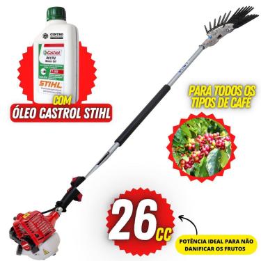 Imagem de Derriçador de Café Kawashima Com Motor M260-PS 26cc Á Gasolina Haste Longa de 1500mm e...