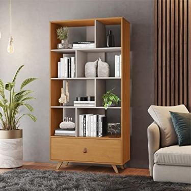 Imagem de Livreiro Office 1 Gaveta Giga Jcm Móveis Cinamomo/off White