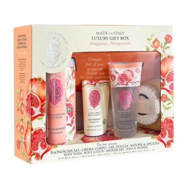 Imagem de LA FLORENTINA KIT SPA POMEGRANATE ESPUMA DE BANHO + SHOWER GEL + BODY LOTION + ESPONJA
