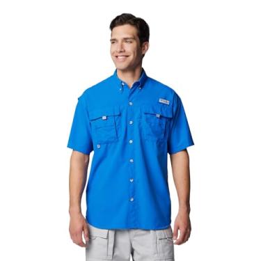 Imagem de Columbia Camisa masculina Discontinued PFG Bahama II de manga curta, Azul vívido, 1X