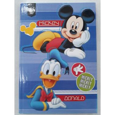Imagem de Caderno Brochura 1/4 (14cmx20cm) Capa Dura 96 Folhas Mickey Mouse Tili