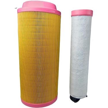 Imagem de XYZIL Conjunto de elementos de filtro de ar interno e externo 32/915801 32/915802 compatível com retroescavadeira JCB 214 215 216 217 3C 3CX 3D