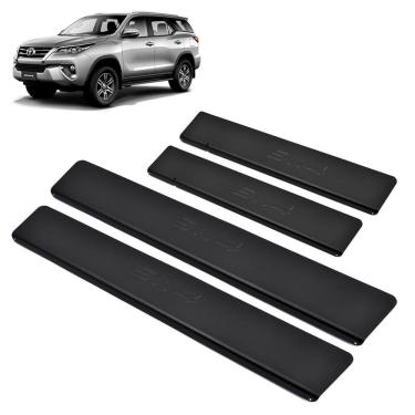 Imagem de Soleira aluminio preta  brasikar hilux sw4 2016-2023