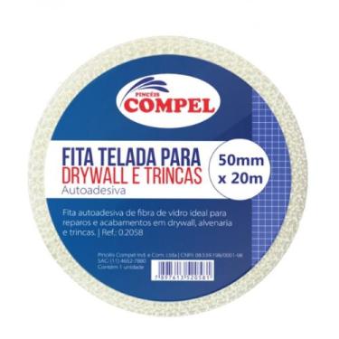 Imagem de Fita telada p/drywall compel 50mmx20mts (1.2058) pc 1