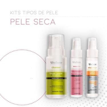Imagem de Kit facial para peles secas - Vita Derm Hipoalergênica