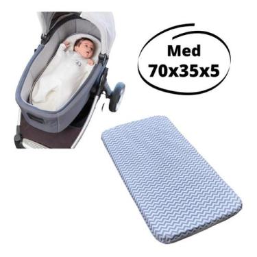 Imagem de Colchonete Para Carrinho De Bebê Moises Universal - ZIG ZAG CINZA - CL