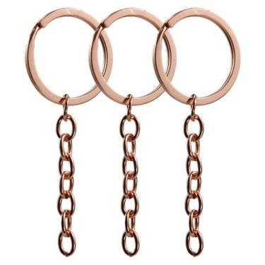 Imagem de Argola Italiana Rose Gold 32mm Com Corrente 10 Unidades - RussoArt