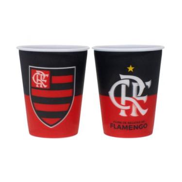 Imagem de Jogo 2 Copos Plástico 3D 400ml - Flamengo - Mileno