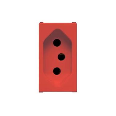 Imagem de Modulo Tomada 2P+T 20 Amperes 250 Volts Vermelha Linha Ilus 5UB99008 -