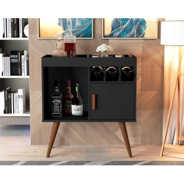 Imagem de Aparador Cantinho Do Café Paris Com Adegas E Uma Porta - Beauty Móveis