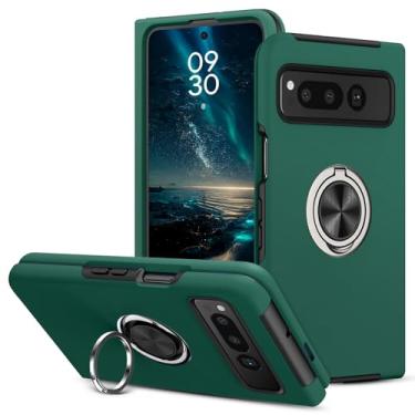 Imagem de BENTOBEN Capa dobrável para Google Pixel (2023), [proteção total da dobradiça] com suporte de anel de 360°, capa protetora magnética à prova de choque para mulheres e homens para Pixel Fold 5G, verde