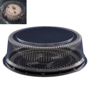 Imagem de Embalagem Sanpack S56 para Bolos e Tortas com Tampa Média. Caixa com 2