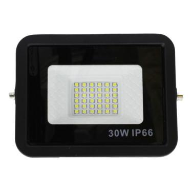 Imagem de Refletor LED Branco Holofote Bivolt 30W 6500K Alta Luminosidade 36 Led