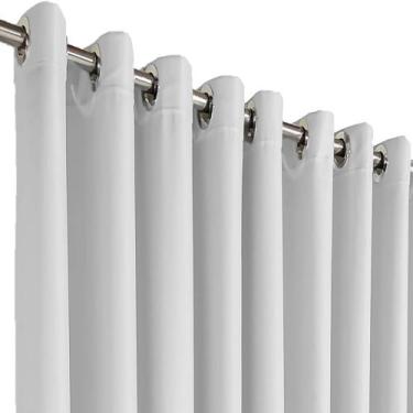 Imagem de cortina pé direito blackout Napoli 5,50 x 3,50 janela cinza - Bravin C