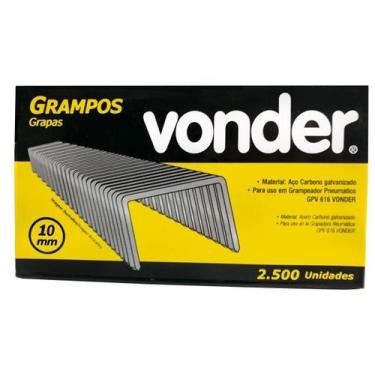 Imagem de Grampo 10mm reto para grampeador com 2500 peças * 12027 - Vonder