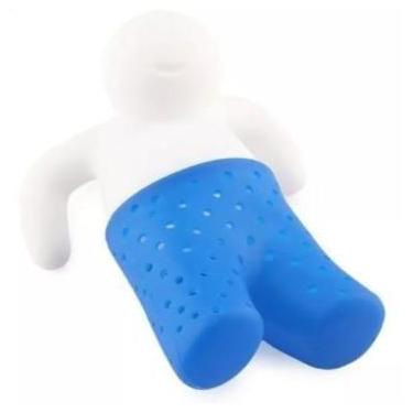 Imagem de Infusor de Chá Silicone Azul bonequinho 8,5X4,5X3,5cm - Clink