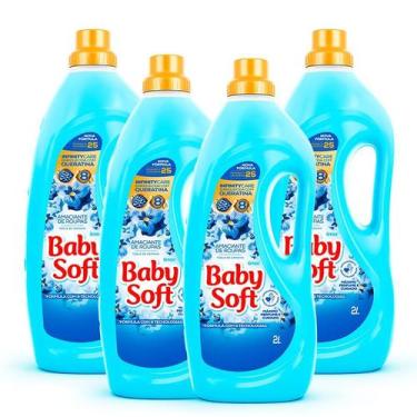 Imagem de Kit 4 Amaciante Baby Soft tq Carinho 2l (azul)