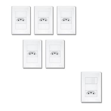 Imagem de Kit 5 Tomadas Padrão 10A + 1 Interruptor com tomada 20A - Fame
