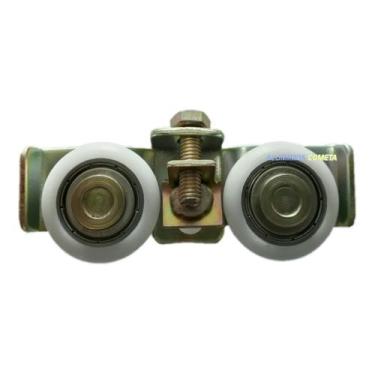 Imagem de Roldana Dupla BK com Regulagem para Portas de Vidro - Alumínios Cometa