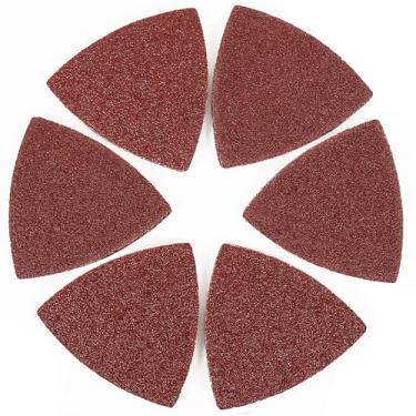 Imagem de Coceca 100 peças de almofadas de lixa triangular lixa gancho e laço folha de lixamento para madeira serve para multiferramenta oscilante de 8,5 cm, gramatura 40/60/80/120/180/240